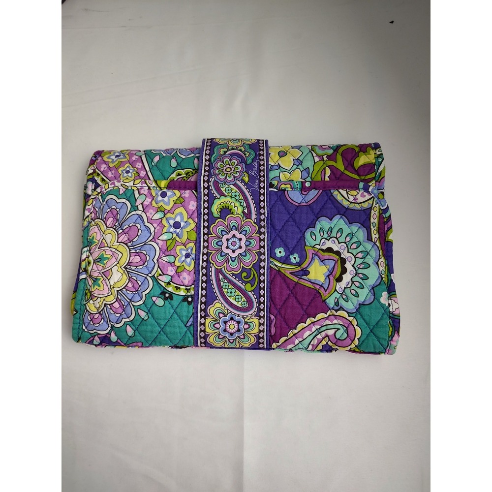 Vera‎ Bradley Changing Pad Baby Heather Purple Teal Paisley Quilted Travel